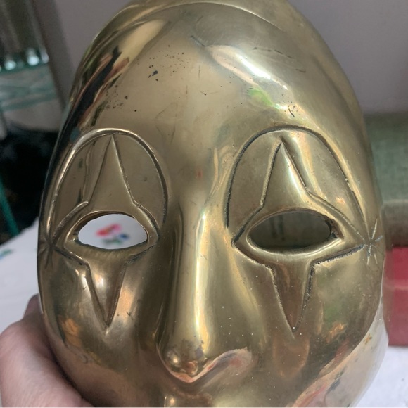 Vintage brass carnival mask - Picture 2 of 6